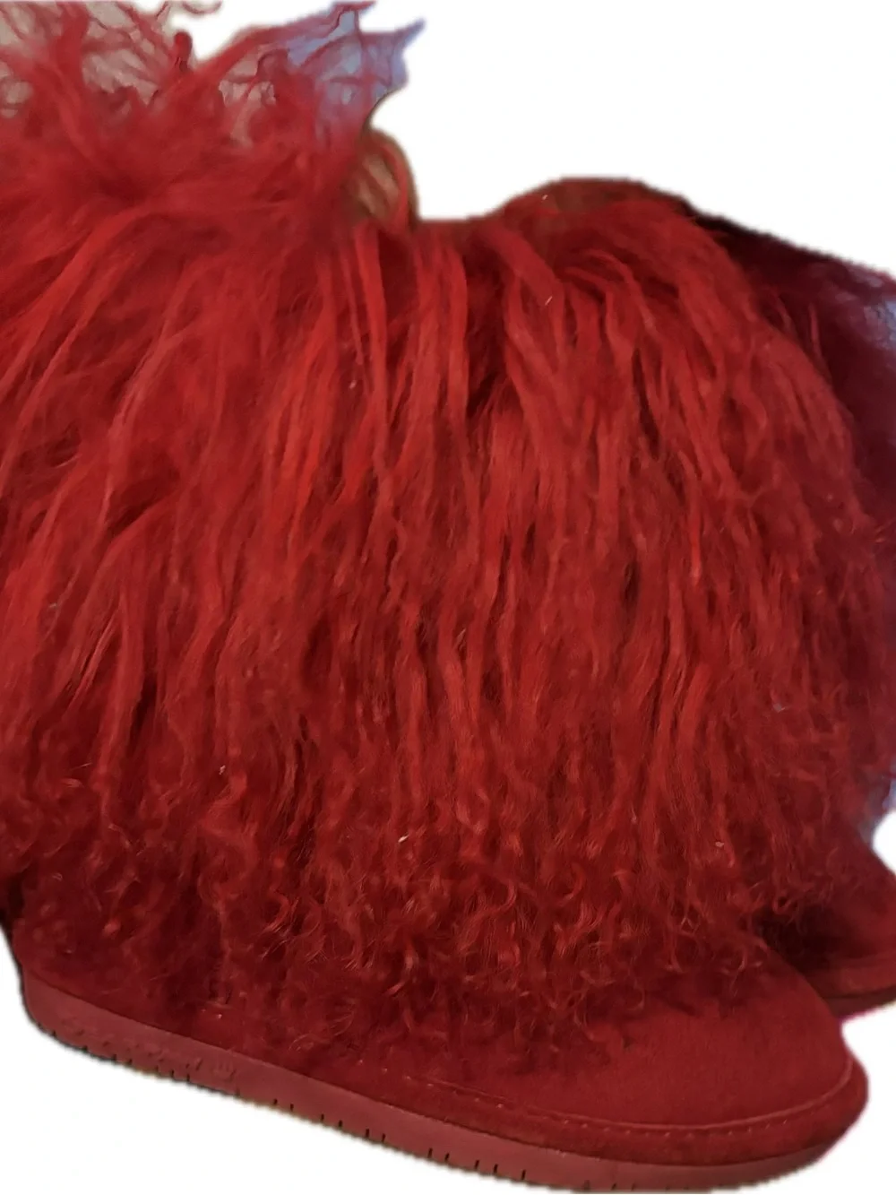 BearPaw Kids Red Fuzzy Boots
